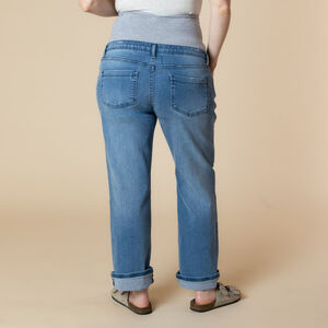 Jean droit de grossesse avec bandeau haut 