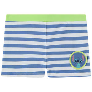 Boxer de bain rayé avec badge Stitch Disney pour garçon 