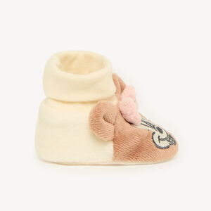 Chaussons bébé fille en velours Minnie Disney 