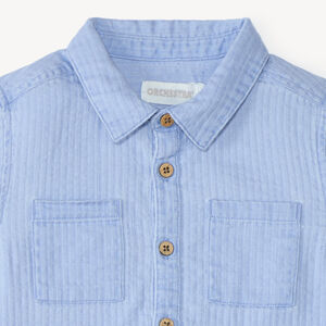 Chemise manches courtes en toile texturée pour garçon 
