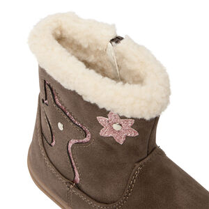 Bottines doublées sherpa motif biche pour bébé fille 