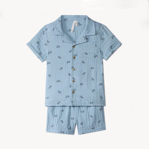Ensemble short + chemise en toile imprimé Scoot garçon 