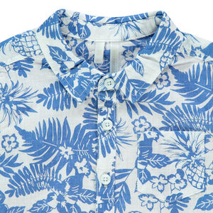 Chemise manches courtes à imprimé végétal all-over 