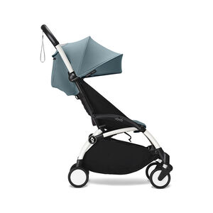 Poussette Stokke® YOYO³ à partir de 6 mois - cadre blanc/aqua 