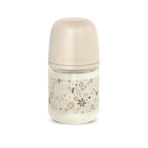 Biberon en verre avec tétine symétrique SX Pro S 120ml Liberty beige 