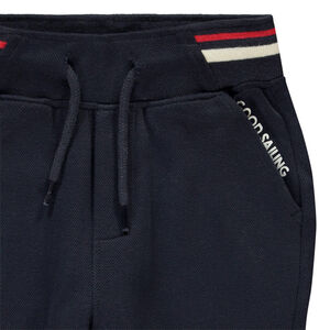 Jogging en piqué uni avec taille contrastée pour garçon 