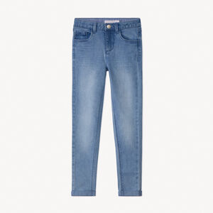 Jean skinny uni en denim pour fille  