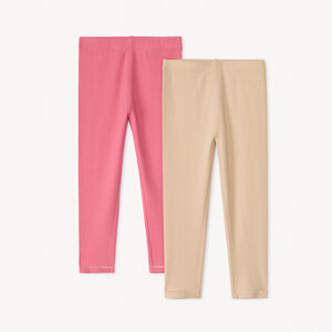 Lot de 2 caleçons longs unis pour bébé fille 