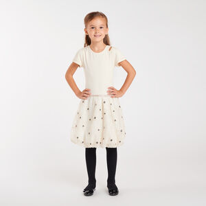 Robe en maille manches courtes fille 