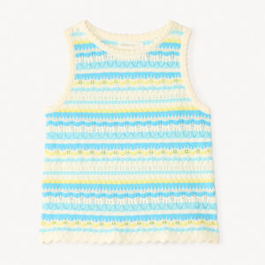 Débardeur en tricot ajouré fantaisie pour fille 