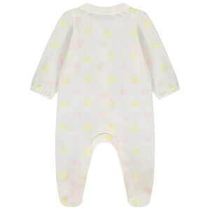 Dors-bien imprimé cœurs à col claudine pour bébé fille 
