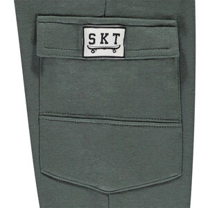 Jogging esprit cargo en molleton uni pour garçon 