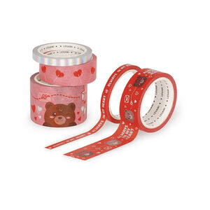 Lot de 5 Rubans Adhésifs Décoratifs en Papier Heart 
