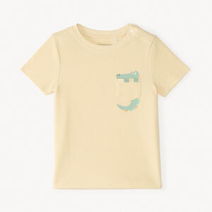 T-shirt manches courtes en maille fantaisie avec poche ludique pour bébé garçon 