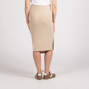 Jupe de grossesse mi-longue moulante effet côtelé 