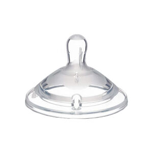 Lot de 2 tétines Naturel Feeling Droite Flux Repas en silicone 6 mois + 