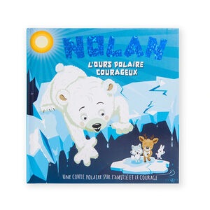 Livre personnalisé Nolan l'ours polaire courageux 
