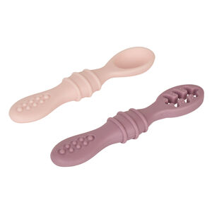 Set de 2 cuillères d'apprentissage Miamix - rose 