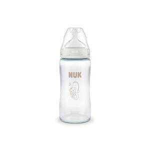 Biberon en verre "First Choice" 240 ml taille M - Hippocampe 