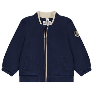 Blouson bomber en piqué avec patch brodé pour bébé garçon 