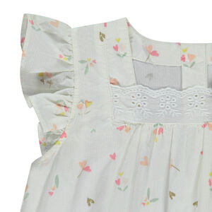 Ensemble 2 pièces avec tunique imprimé fleurs pour bébé fille 