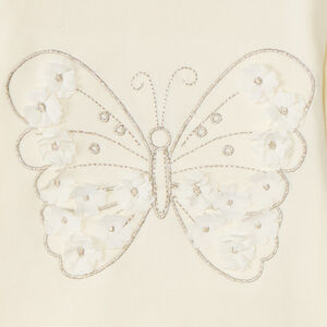 T-shirt manches longues avec motif papillon pour bébé fille 