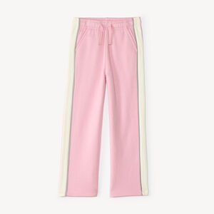 Pantalon de jogging rose fille à bandes contrastées  