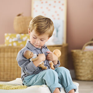 Poupon Mini Calin Lapins aux yeux marrons 