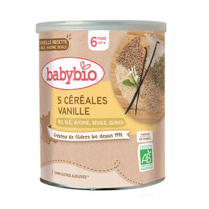 Mélange 5 céréales et vanille bio 6M+ 220g 