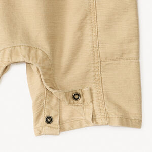 Salopette courte en toile uni pour bébé garçon  