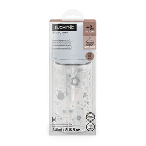 Biberon en verre avec tétine symétrique SX Pro M 240ml Wonderland Bleu 