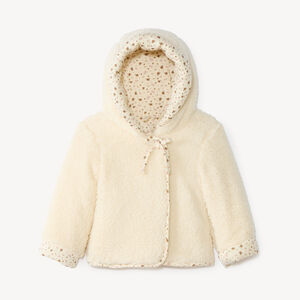 Veste en sherpa bébé fille avec capuche 