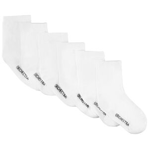 Lot de 6 paires de chaussettes unies blanches pour bébé garçon 