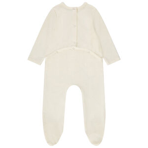 Dors-bien en velours print fantaisie pour bébé fille 