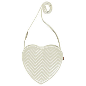Sac bandoulière cœur en simili cuir matelassé pour fille 
