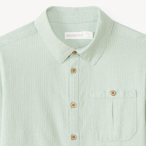 Chemise manches longues côtelée garçon 