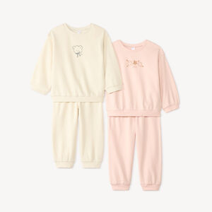 Lot de 2 ensembles de jogging bébé en molleton 