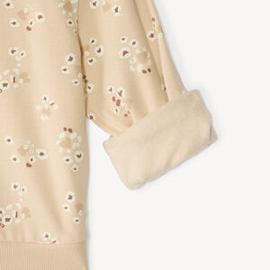 Sweat fille en molleton imprimé fantaisie 