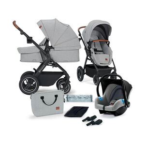Poussette trio B-Tour 3 en 1 Mink Pro gris clair  