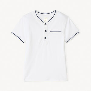 Polo manches courtes uni à col teddy pour bébé garçon 