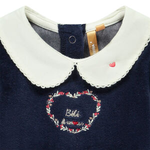 Dors-bien  en velours et tulle effet 2 en 1 pour bébé fille 