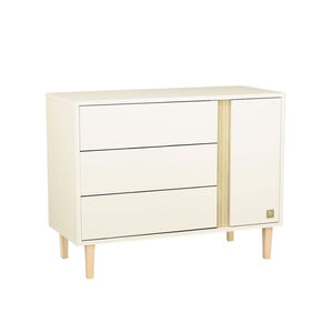 Commode à 3 tiroirs et 1 porte Paloma blanc 