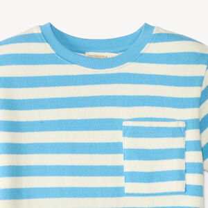 T-shirt manches courtes à rayures en éponge pour garçon 