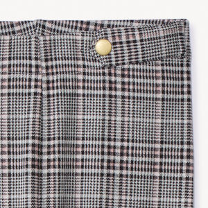 Caleçon long en maille jacquard à carreaux pour fille  