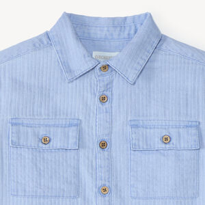 Chemise manches courtes en toile texturée pour garçon 