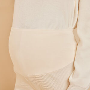 Legging de grossesse pour pyjama effet côtelé 