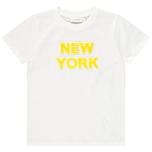 T-shirt en coton manches courtes avec patch bouclette pour garçon 