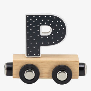 Lettre "P" en bois pour train coloré 