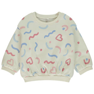 Sweat oversize imprimé arty pour bébé fille 
