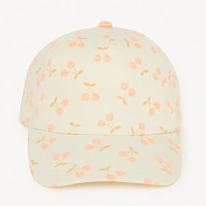 Casquette en twill motif cerise pour bébé fille 